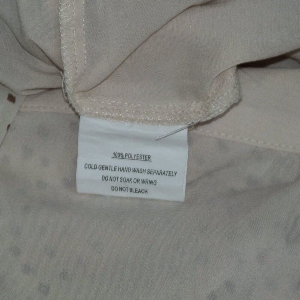 PRINCESS POLLY Women Beige STRING OF LOVE ROMPER Tie Zip Sheer V-Neck Size 10 - Picture 11 of 12